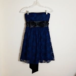 Strapless Short Lace Dress